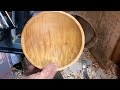 Richard Raffan refurbishing a 40-year-old maple bowl.