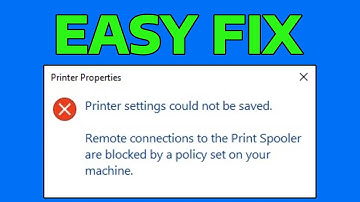 How To Fix Printer Settings Could Not Be Saved Printer Sharing Error in Windows