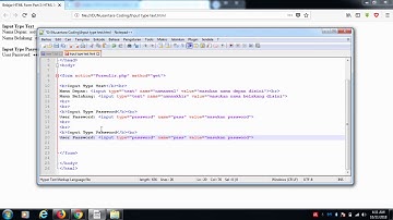 Belajar HTML Form Part 3: HTML Input Type (Type Text, Password, Submit) Part1