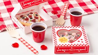 Mini Pizza Box Valentines Tutorial + DIY Mini Cookie Pizzas Topped with Candy!
