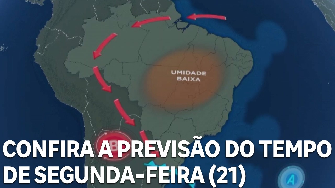 Confira a previsão do tempo para todo o país nesta segunda-feira (21)