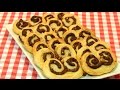 Receta fácil de palmeras de hojaldre rellenas de nutella