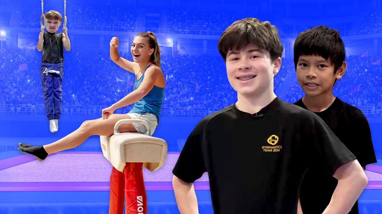 We had ONE HOUR to become Olympic Gymnasts | Who will win the final meet?! | What Now?