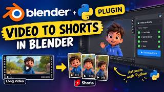Convert Long Videos into YouTube Shorts in Blender Using Python Plugin! 🔥