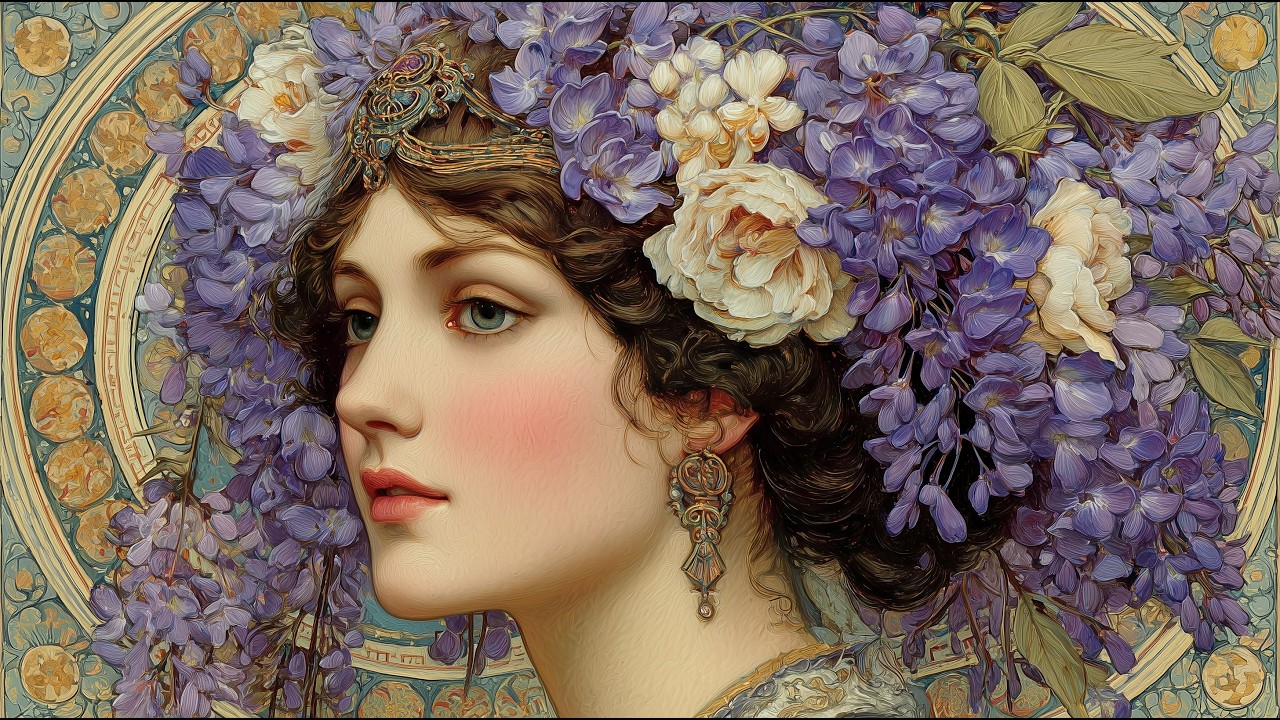 Визуальные поэмы | Живой модерн | Вдохновлено Мушей [AI Музыкальное Видео]