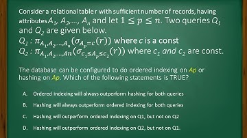#DBMS #GATE #CSE 2011 #Question28 B #RelationalModel #database