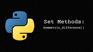 Set Methods symmetric_difference() Di Python #dreaviam #coding #programming #python