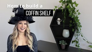 Coffin Bookshelf DIY - Mini size! | Spooky Gothic Shelf for Halloween Decor
