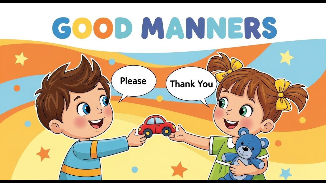 Good Manners 😊 | Kind & Polite Habits for Kids | Happy Tales & Tunes