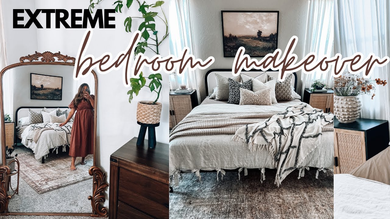 EXTREME BEDROOM MAKEOVER / BEDROOM CLEAN AND DECORATE / DECORATING ...