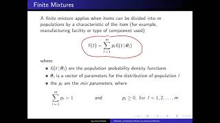Reliability: Finite Mixtures | Ch 5 Part 7