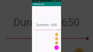Android floating action button menu