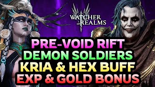 Kria BUFF, Hex A5 BUFF, Demon Soldier Changes & More ☑️ Forerunner Server ☑️ ✤ Watcher of Realms