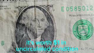 🇺🇸2017A $1 Bill – Serial E05850128B Value & What to Know!💰#1DollarBill #2017ABill #E05850128B