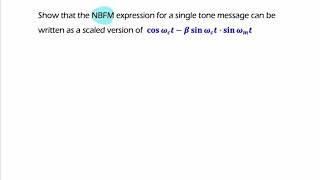 Celebrity PS4: Derive expression for NBFM Profile