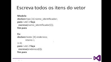 Explicando Vetor - Algoritmos