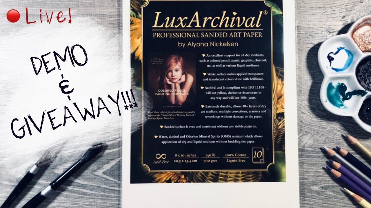 Trying LUX ARCHIVAL sanded paper Demo and GIVEAWAY! YouTube