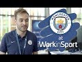 Manchester city fcs carlos moersen talks about his experience at the iworkinsport job fair