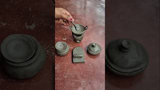 Village Style Mini Clay Cooking Pots #shorts