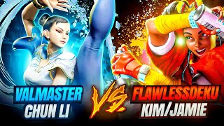 HIGH LEVEL CHUN GAMEPLAY! Street Fighter 6 Valmaster(Chun Li) Vs FlawlessDeku(Kim/Jamie)