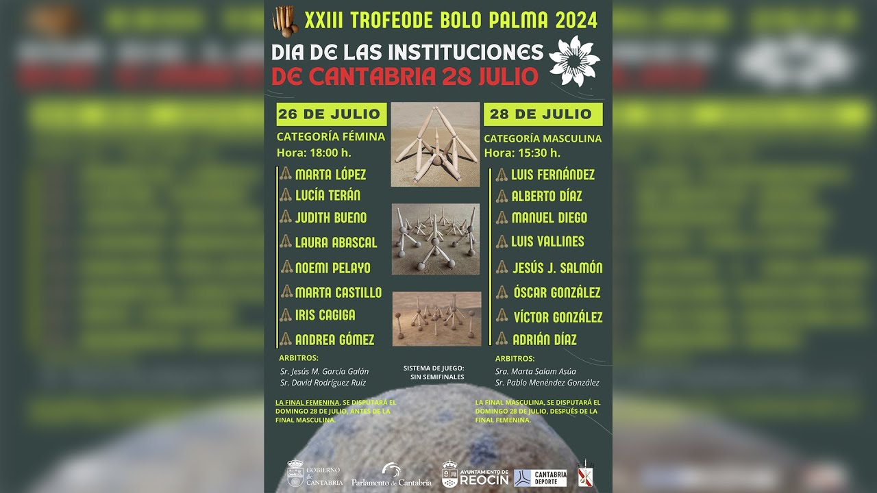 XXXIII Trofeo de Bolo Palma Dia de las Instituciones de Cantabria