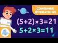 COMBINED OPERATIONS ➕❌ With and Without Parantheses ➗ Math for Kids 👨🏫