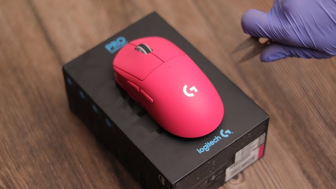 Logitech G PRO X Superlight Gaming Wireless Mouse (Magenta) เม้าส์