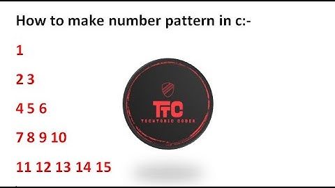 number pattern in C| Number triangular arrangement| C programming| TechTonic Coder| 1 23 456 78910 .