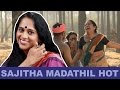 Sajitha Madathil Hot Deep Wide Navel in Saree