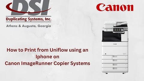 Uniflow Printing from Iphone on a Canon ImageRunner Device.