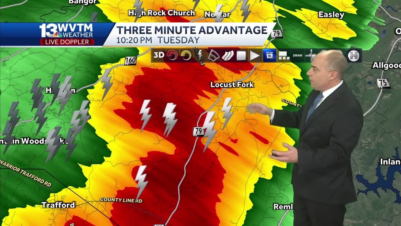 Heavy storms through 1 a.m. Tuesday in Central Alabama, and then the ...