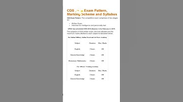 #upsc #cds #syllabus #partten #shortvideo