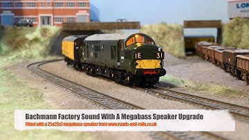 Bachmann Class 37 With Factory Sound Upgraded With A Megabass Speaker Under The Fan