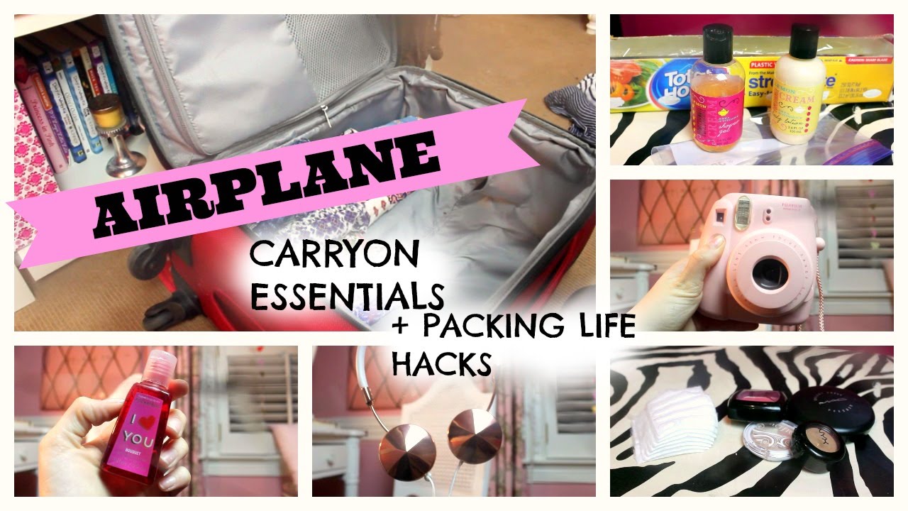 Airplane Carryon Essentials and Life Hacks - YouTube