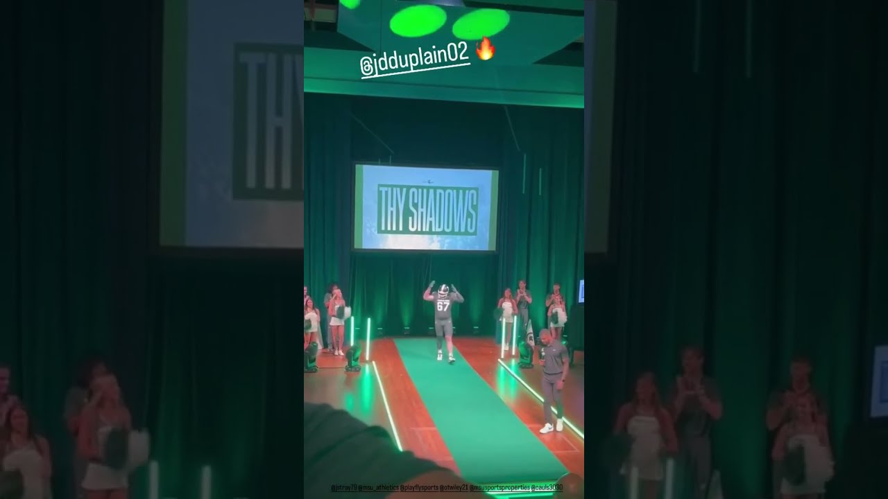 JD Duplain reveals new Michigan State football uniform #1 in private event