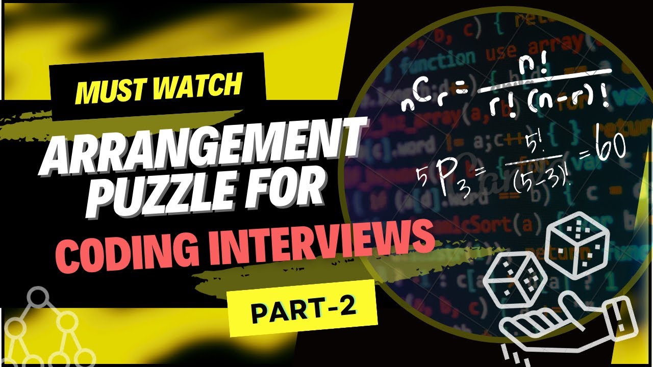 Arrangement Puzzle for Coding Interviews Part-2 || Dynamic Programming || INMO || JEE