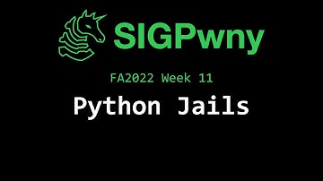 FA2022 Week 11: Python Jails (2022-11-10)