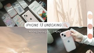 Aesthetic iPhone 13 Pink Unboxing in 2022 + Accessories & Cute Cases Haul | ASMR, 256GB