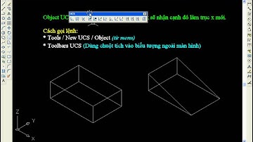 Đổi hệ trục tọa độ trong CAD 3D - Lệnh Object UCS