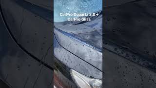 Carpro CQuartz 3.0 + CarPro Gliss beading & water action. #detailing #asmr #gtechniq #carpro #fyp