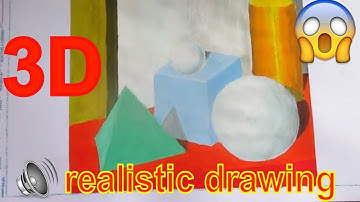 PINTURA REALISTA FÁCIL - como hacer dibujos en 3d - figuras GEOMÉTRICAS EN 3D con sombras