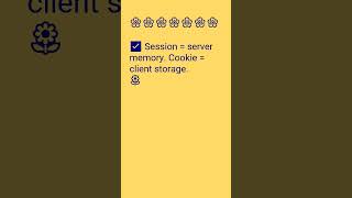 ASP.NET Session vs Cookies#Shorts