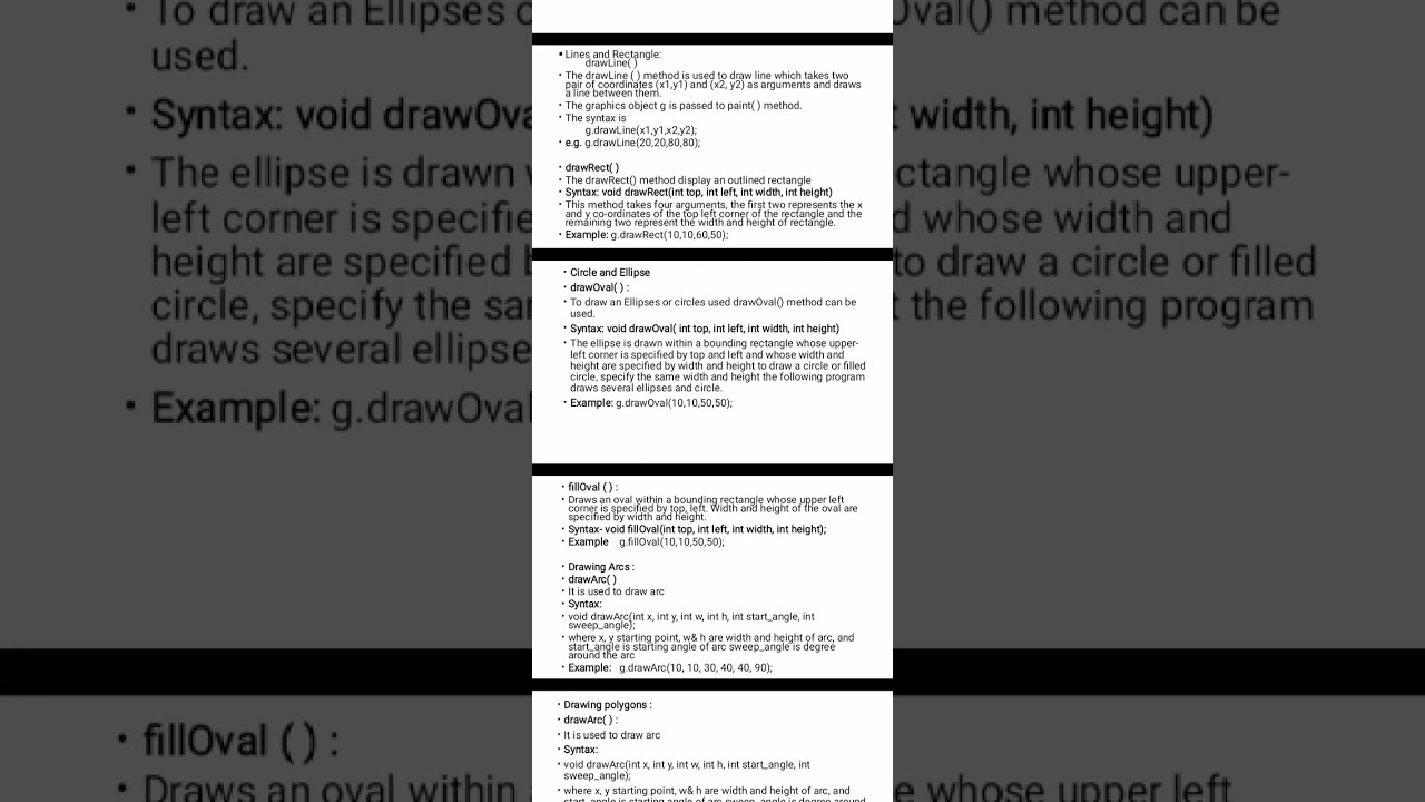 Java applets and graphics programming