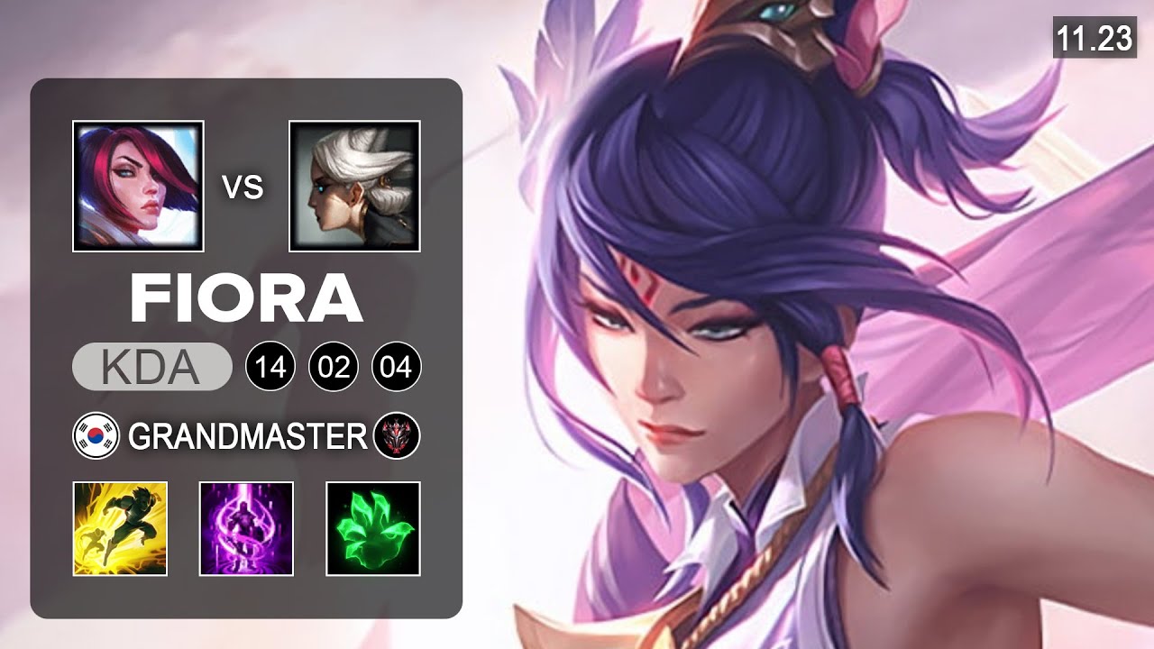 Fiora Top vs Camille - KR Grandmaster - Preseason 12 Patch 11.23