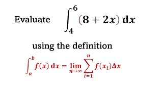 DEFINITION OF A DEFINITE INTEGRAL