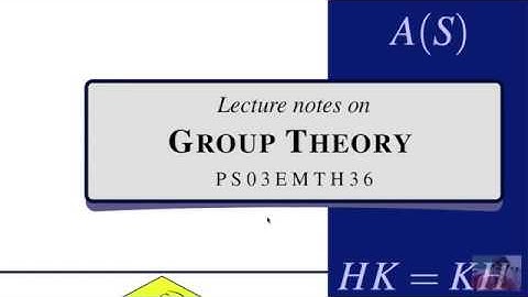 Group Theory Lecture 01