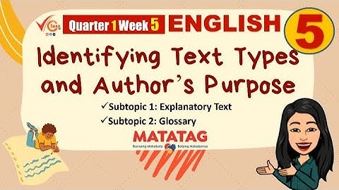 Identifying Text Types and Author