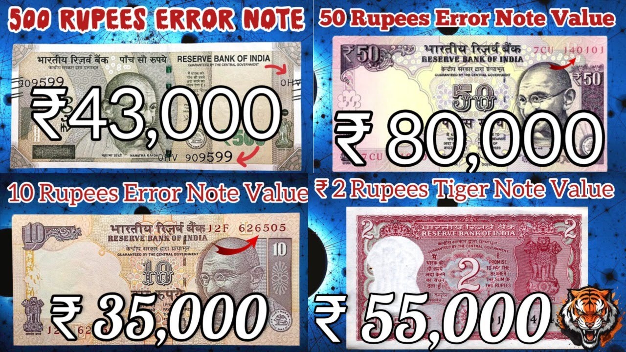 All Error Note Value || Old Coin - YouTube