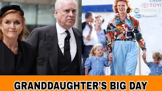 Prince Andrew & Sarah Ferguson Reunite at Granddaughter Athena’s Christening..