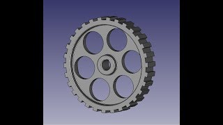 FreeCad Шкив ремённой передачи